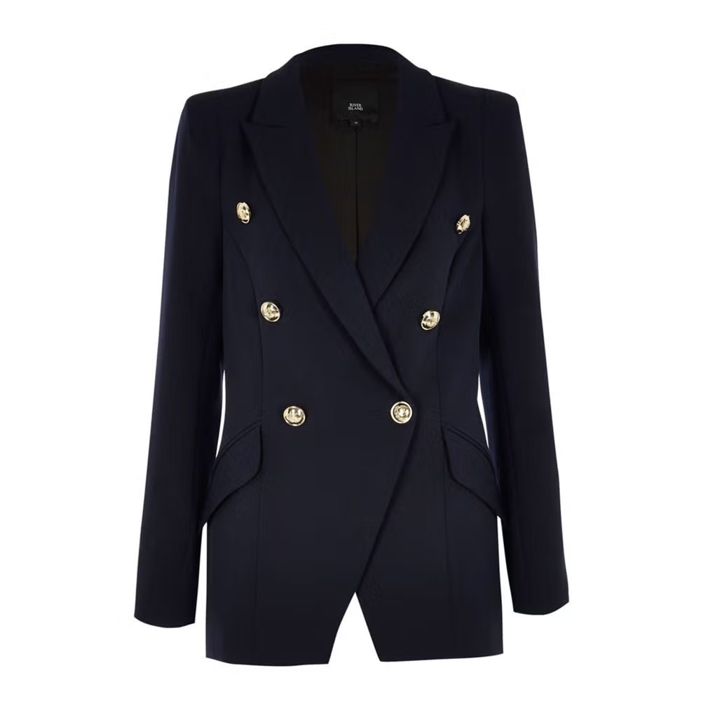RIVER ISLAND BLACK BOUCLE BLAZER